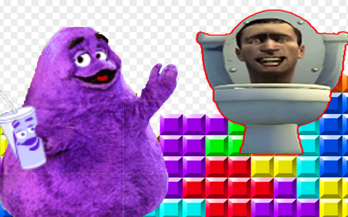 Play Grimace Shake & Skibidi Tetris — free online Tetris game