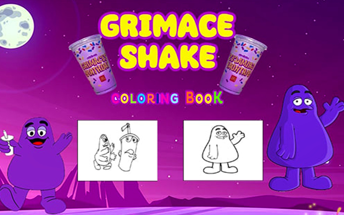 Grimace Shake Coloring