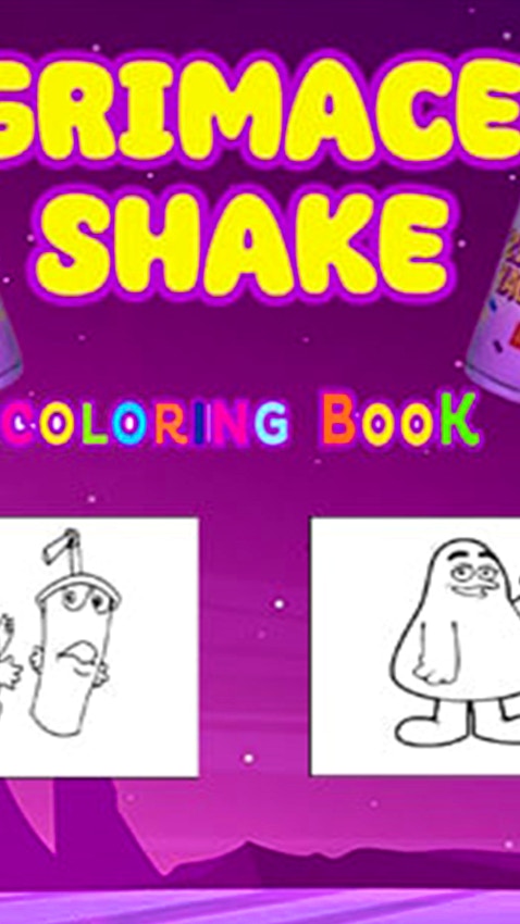 Grimace Shake Coloring
