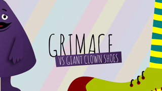 Grimace Vs Giant Clown Shoes
