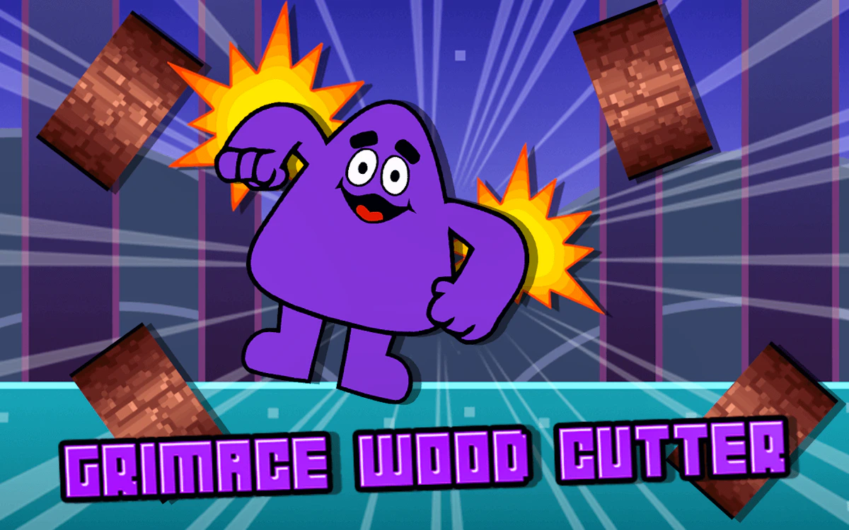 Play Grimace Wood Cutter — free online Action game