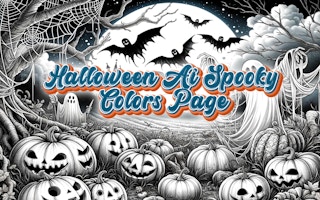 Halloween Ai Spooky Colors Page