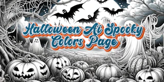 Halloween Ai Spooky Colors Page thumbnail