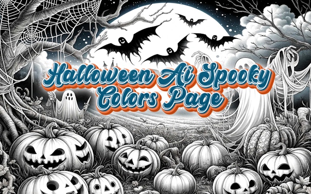 Halloween Ai Spooky Colors Page