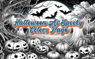 Halloween Ai Spooky Colors Page