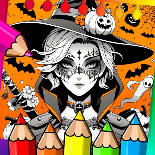 Halloween Ai Spooky Colors Page