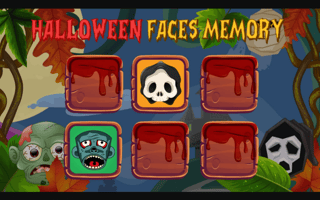 Halloween Faces Memory game cover