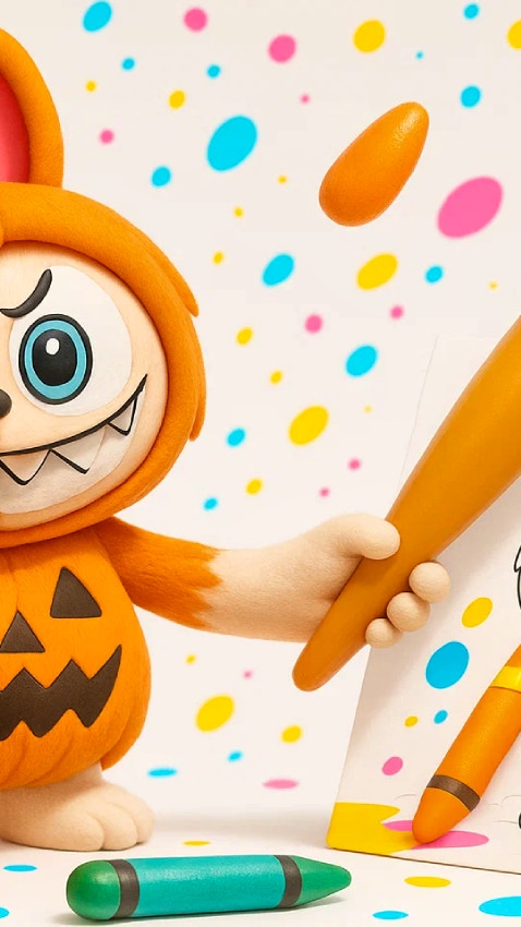 Halloween Labubu Coloring & Drawing Game