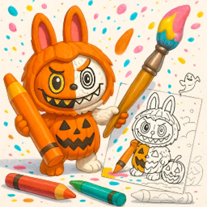 Halloween Labubu Coloring & Drawing Game Thumbnail