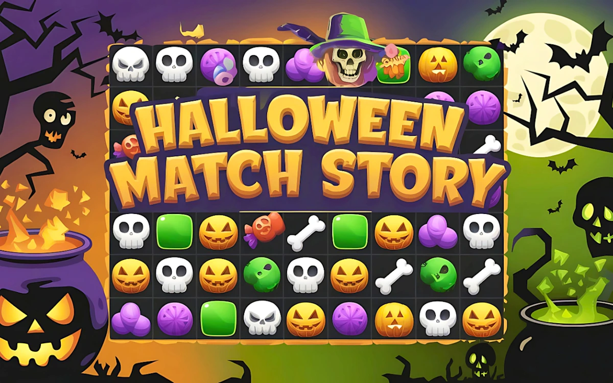 Play Halloween Match Story — free online Match 3 game