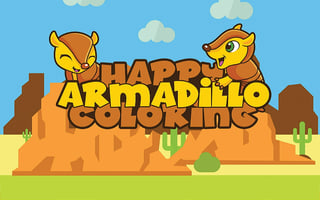 Happy Armadillo Coloring