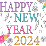 Happy New Year 2024 Coloring Game