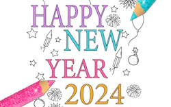 Happy New Year 2024 Coloring Game
