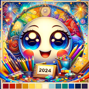 Happy New Year 2024 Coloring Game Thumbnail