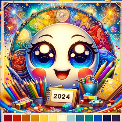 Happy New Year 2024 Coloring Game By Gamepix