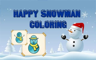 Happy Snowman Coloring