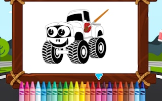 Happy Trucks Coloring