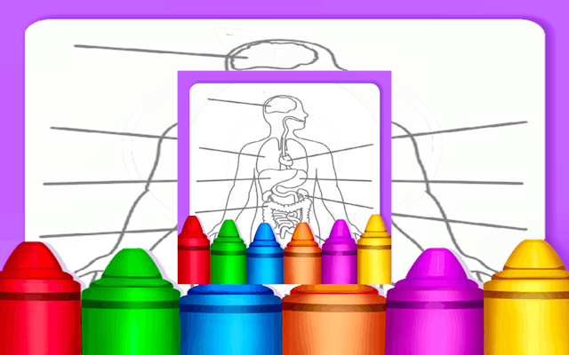 Hard Body Parts Coloring Pages For Kids