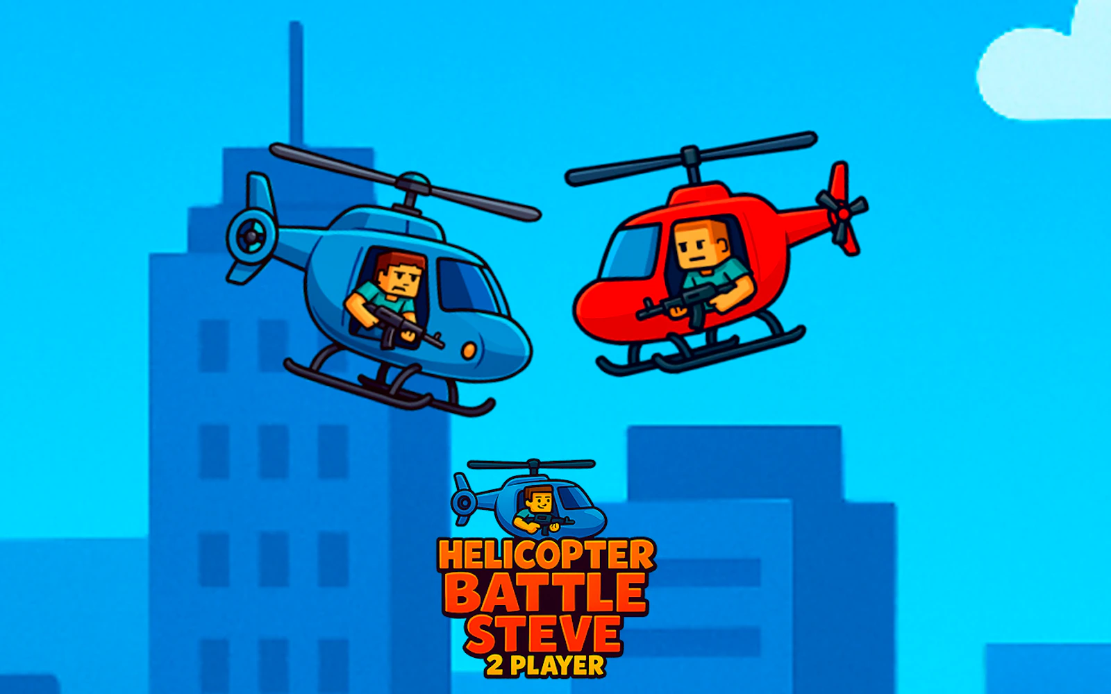 Helicopter Battle Steve 2 Player — free online two player game on Glaze Games