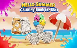 Hello Summer Coloring Book For Kids