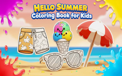 Hello Summer Coloring Book for Kids