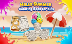 Hello Summer Coloring Book for Kids
