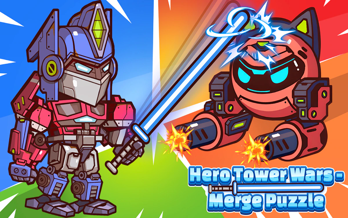 Play Hero Tower Wars Merge Puzzle — free online Puzzle game