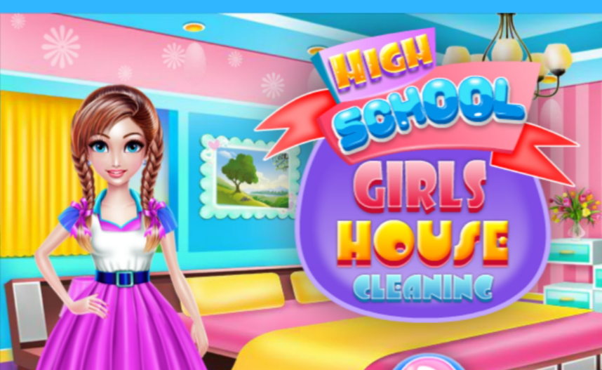 Highschool Girls House Cleaning Play Now On GamePix   Highschool Girls House Cleaning 