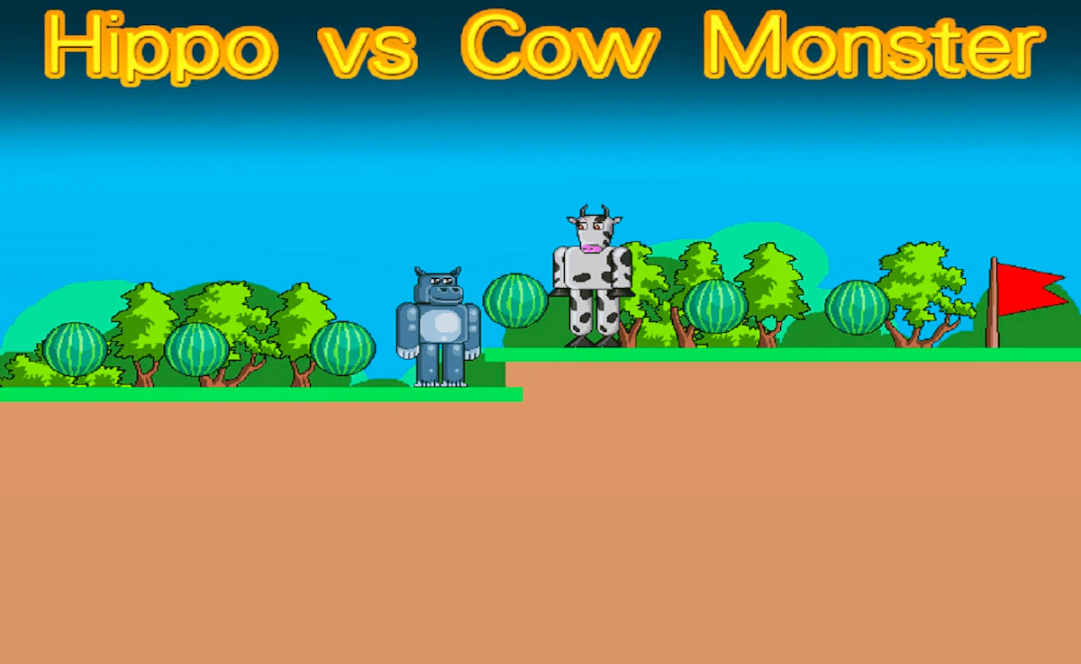 Play Hippo vs Cow Monster — free online Adventure game