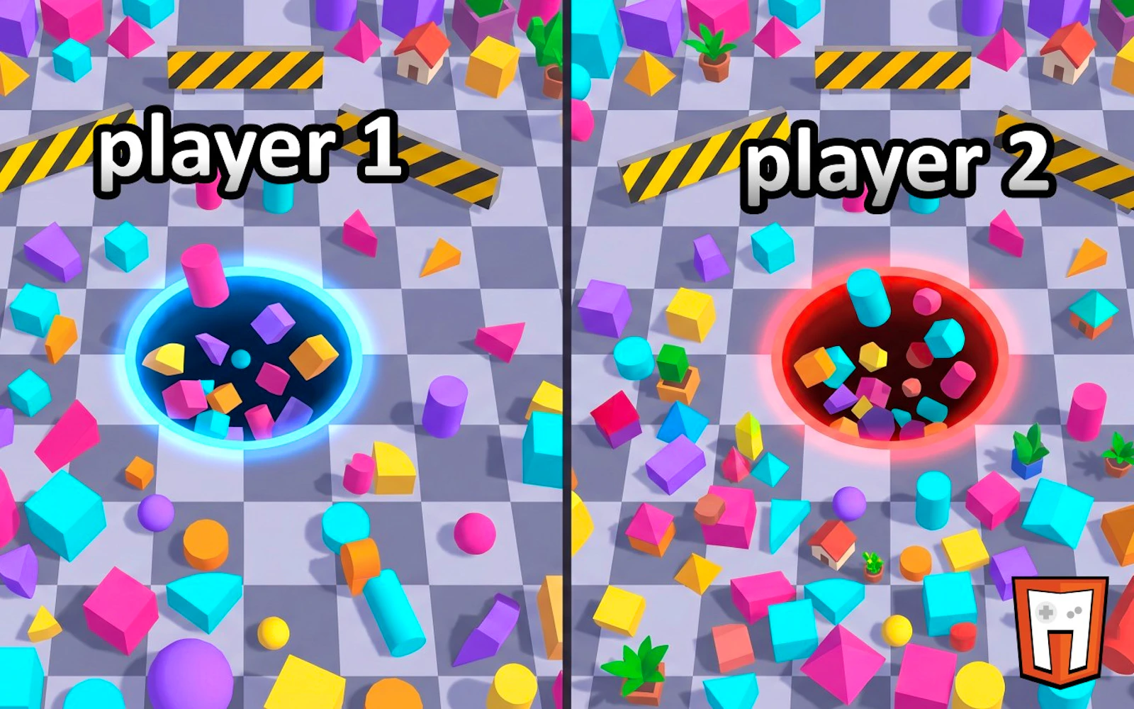 Hole Upper For 2 Players — free online two player game on Glaze Games