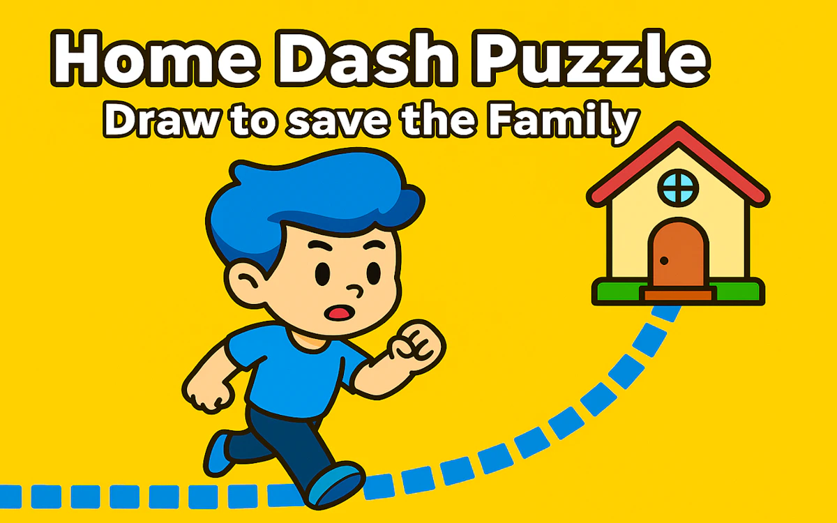 Play Home Dash Puzzle Draw to Save the Family — free online Drawing game