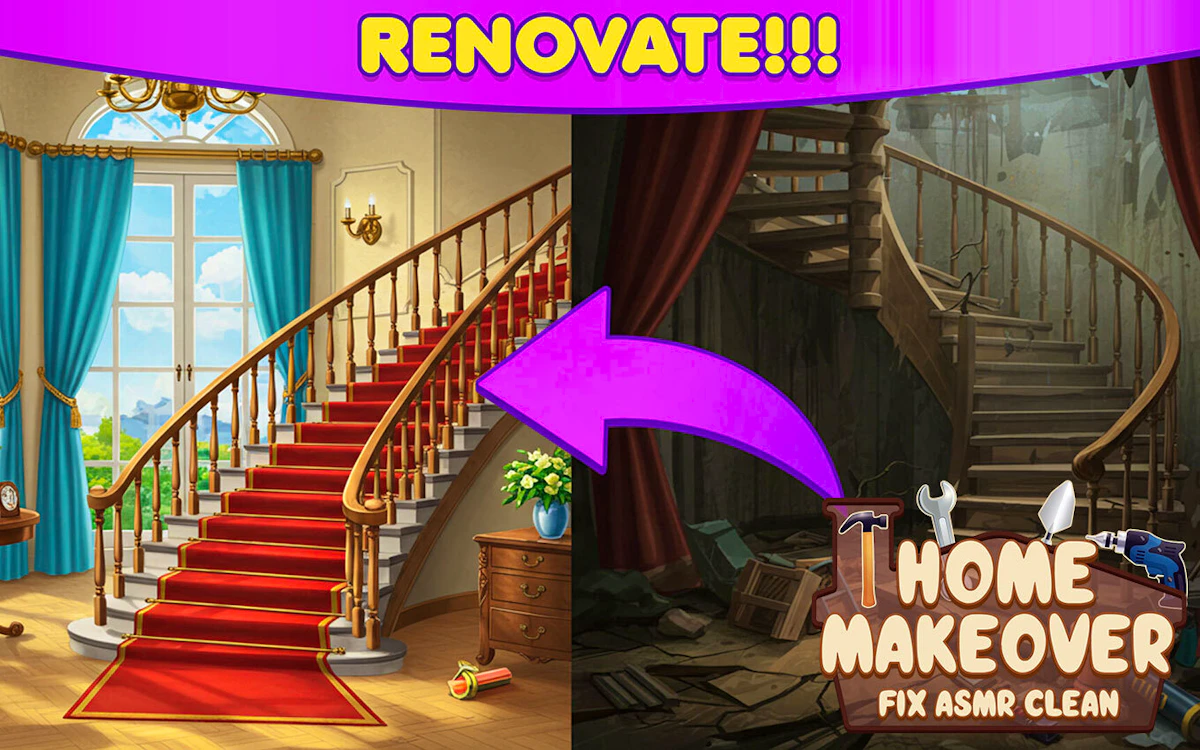 Play Home Makeover Fix ASMR Clean — free online Puzzle game