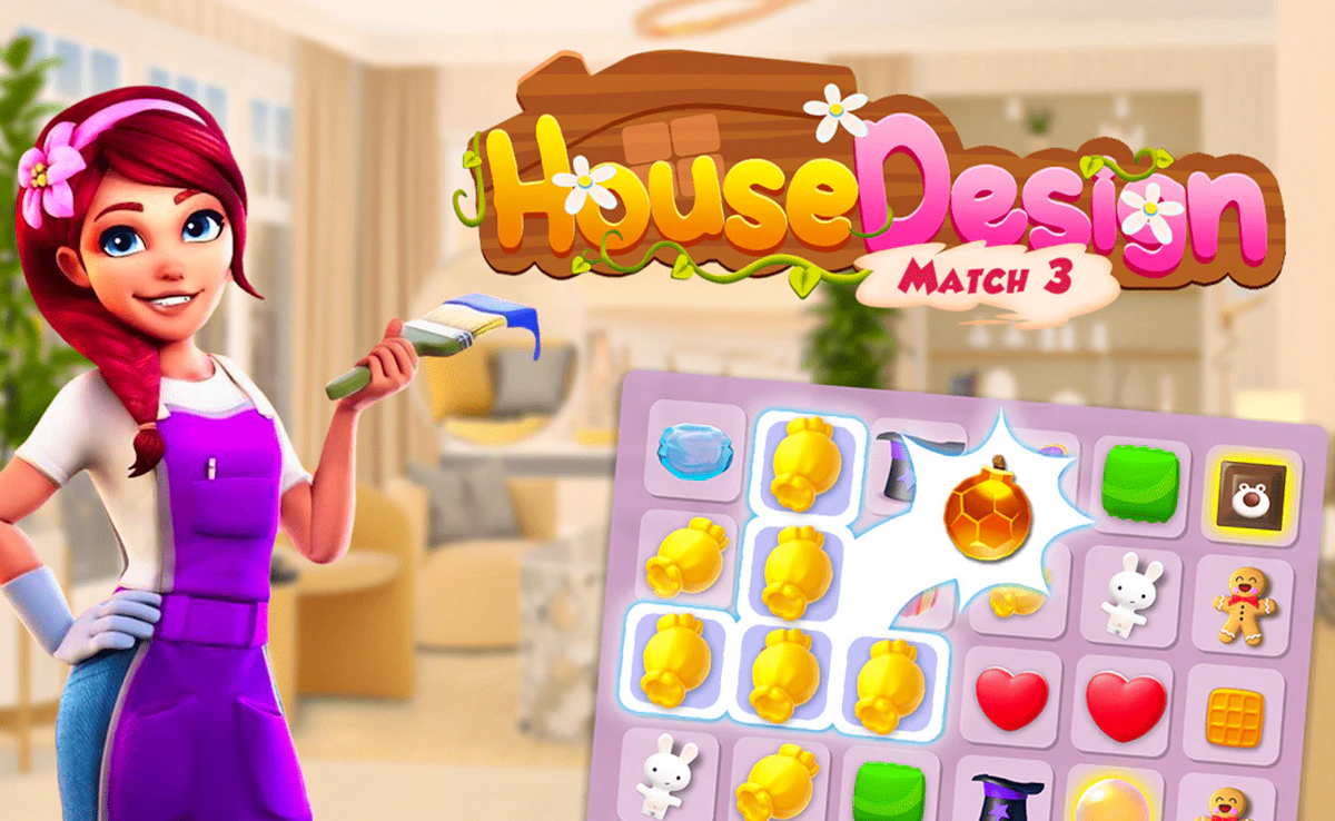 Play House Design Match 3 — free online Match 3 game