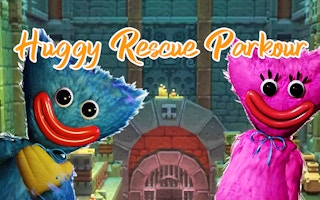 Huggy Rescue Parkour game cover