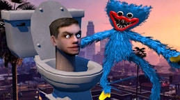 Huggy Wuggy Run From Skibidi Toilet