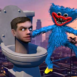 Huggy Wuggy Run From Skibidi Toilet