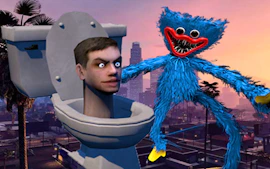 Huggy Wuggy Run From Skibidi Toilet