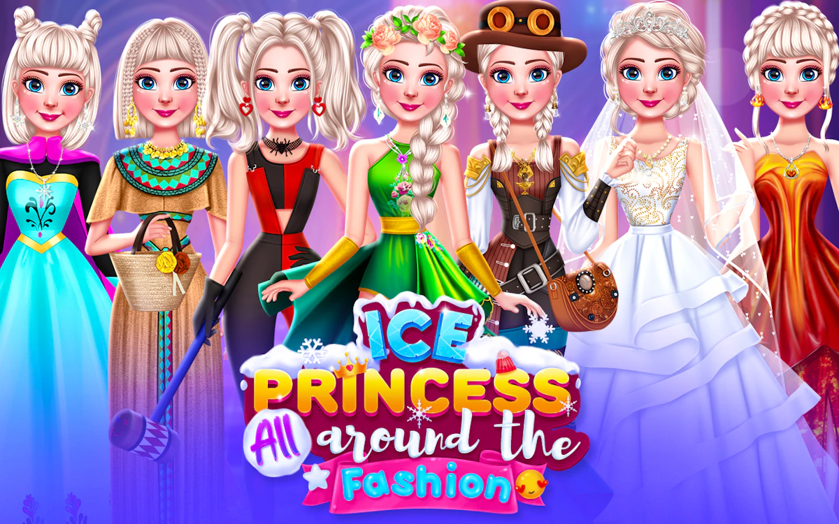 Play Ice Princess All Around The Fashion — free online Kids game