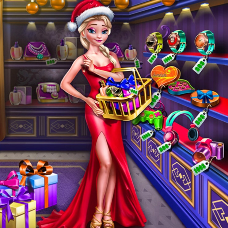 Ice Queen Shopping Xmas Gift - Online Game - Play for Free