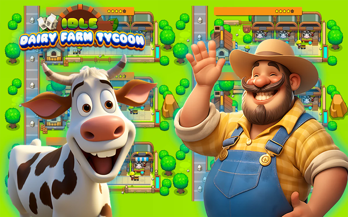 Play Idle Dairy Farm Tycoon — free online Farming game