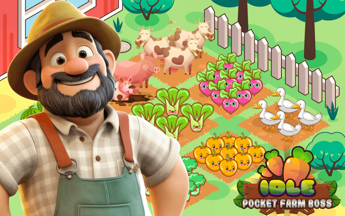Play Idle Pocket Farm Boss — free online Farming game