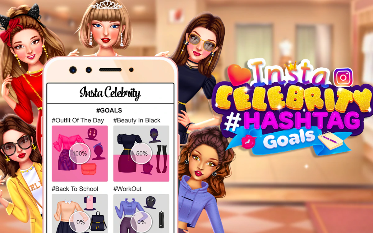 Play Insta Celebrity Hashtag Goals — free online Kids game