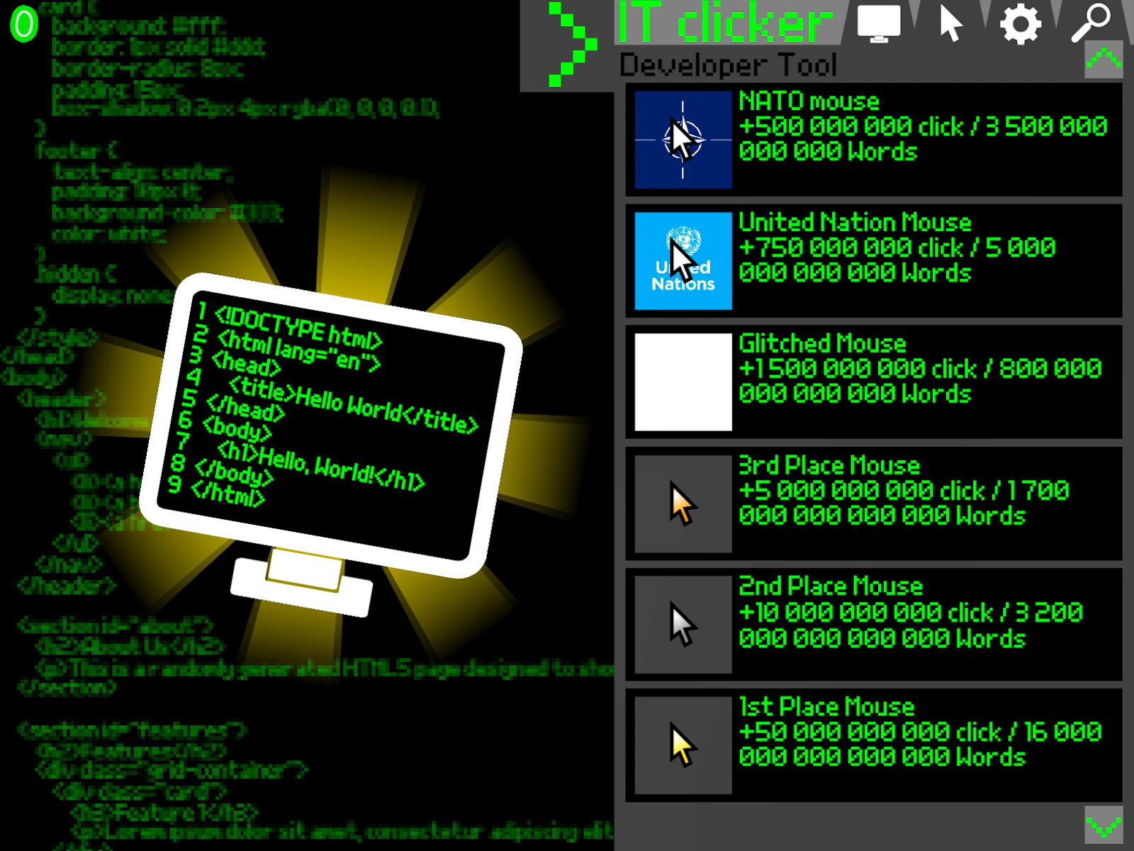 IT Clicker — free online clicker game on Glaze Games