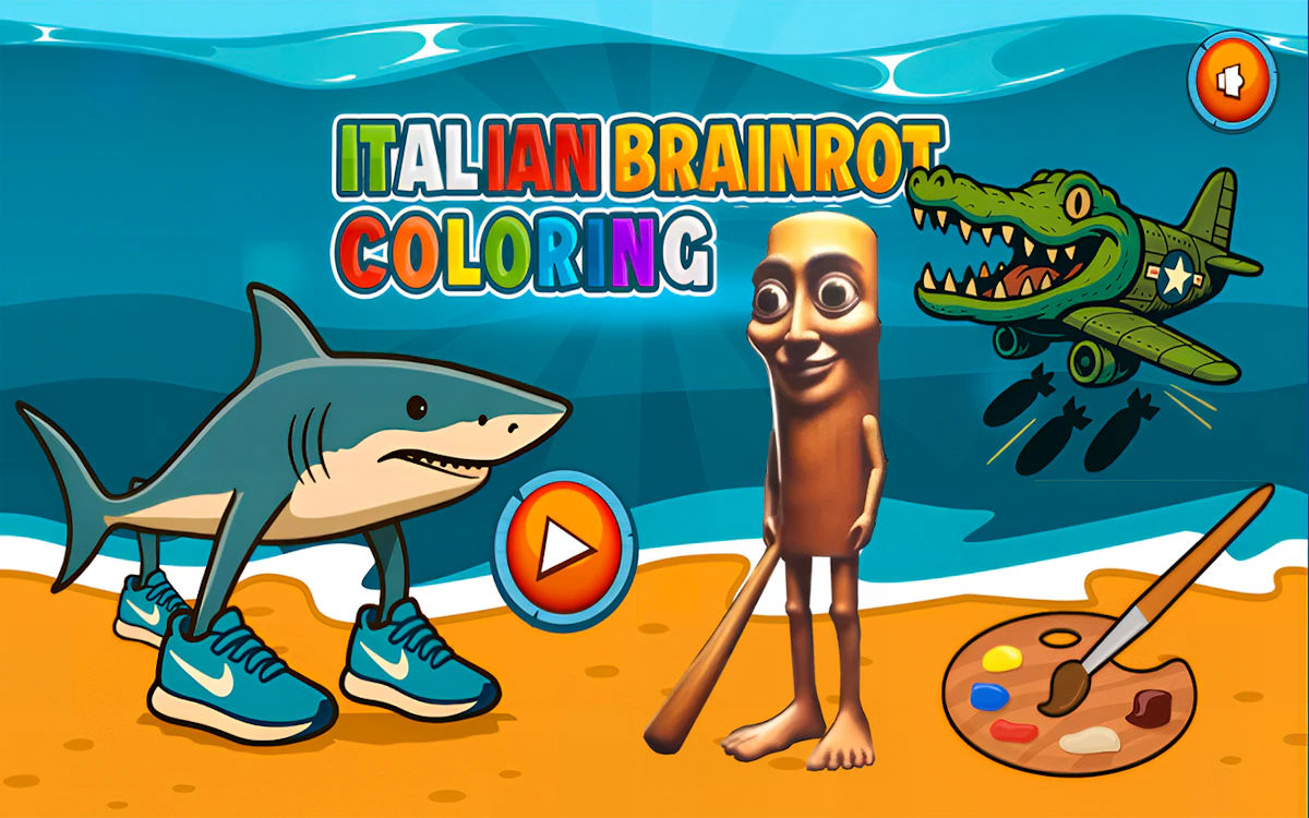 Play Italian Brainrot Coloring — free online Coloring game
