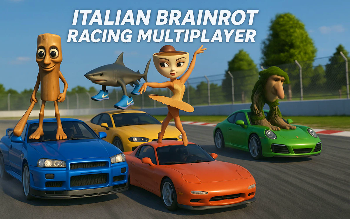Play Italian Brainrot Racing Multiplayer — free online Racing game