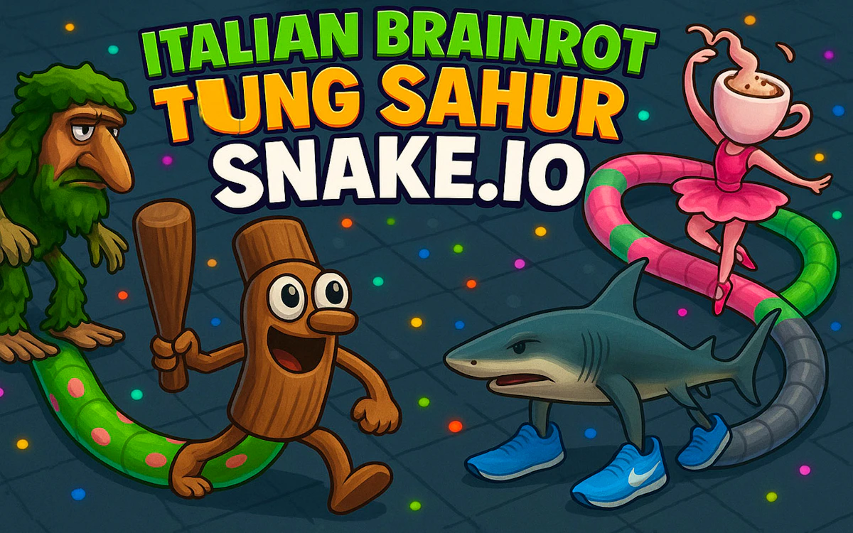 Play Italian Brainrot Tung Sahur Snake.io — free online Snake game