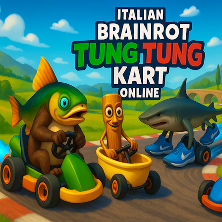 Italian Brainrot Tung Tung Kart Online game thumbnail