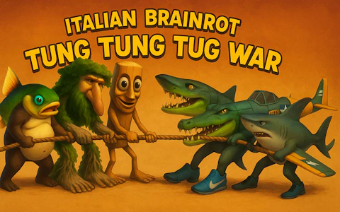 Italian Brainrot Tung Tung Tug War game artwork