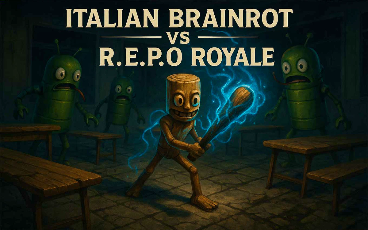 Play Italian Brainrot VS R.E.P.O Royale — free online Battle game