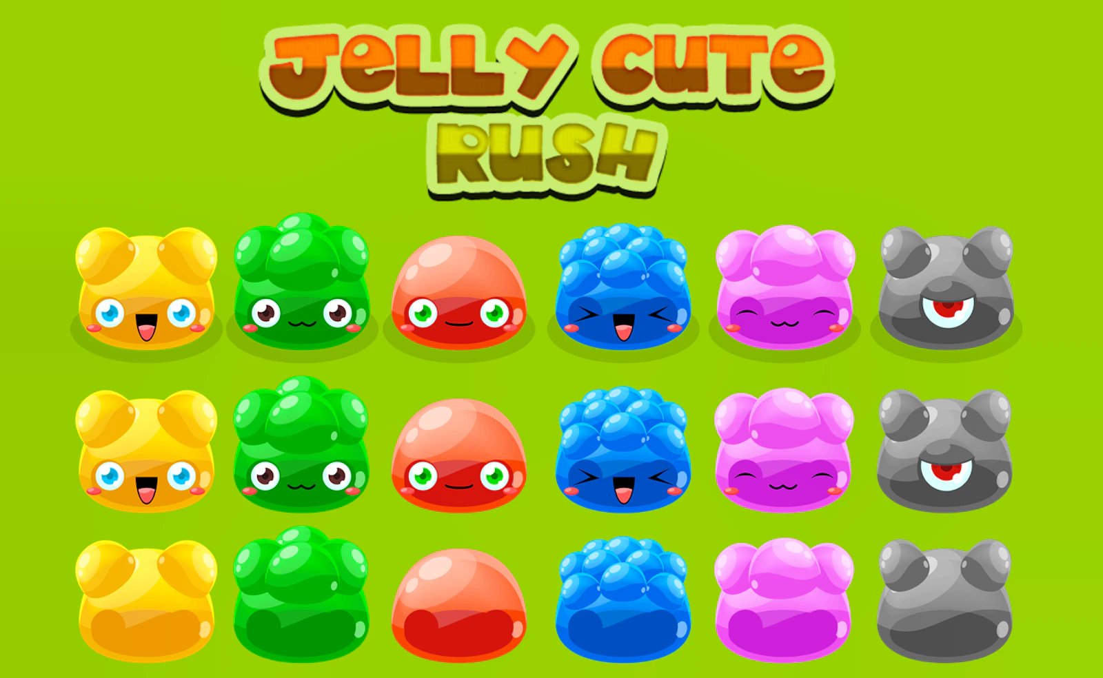 Jelly Cute Rush — free online puzzle game on Glaze Games